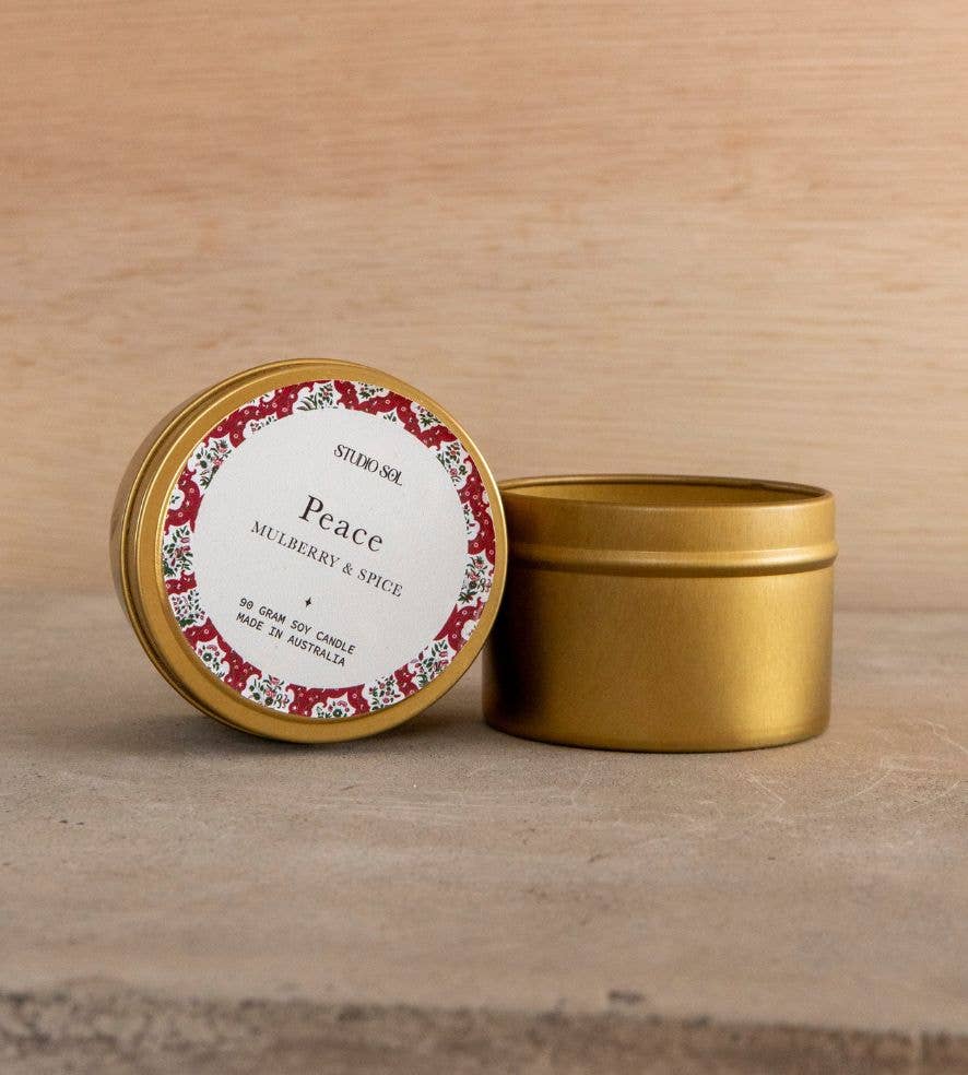 Peace Candle Travel Tin | Mulberry + Spice