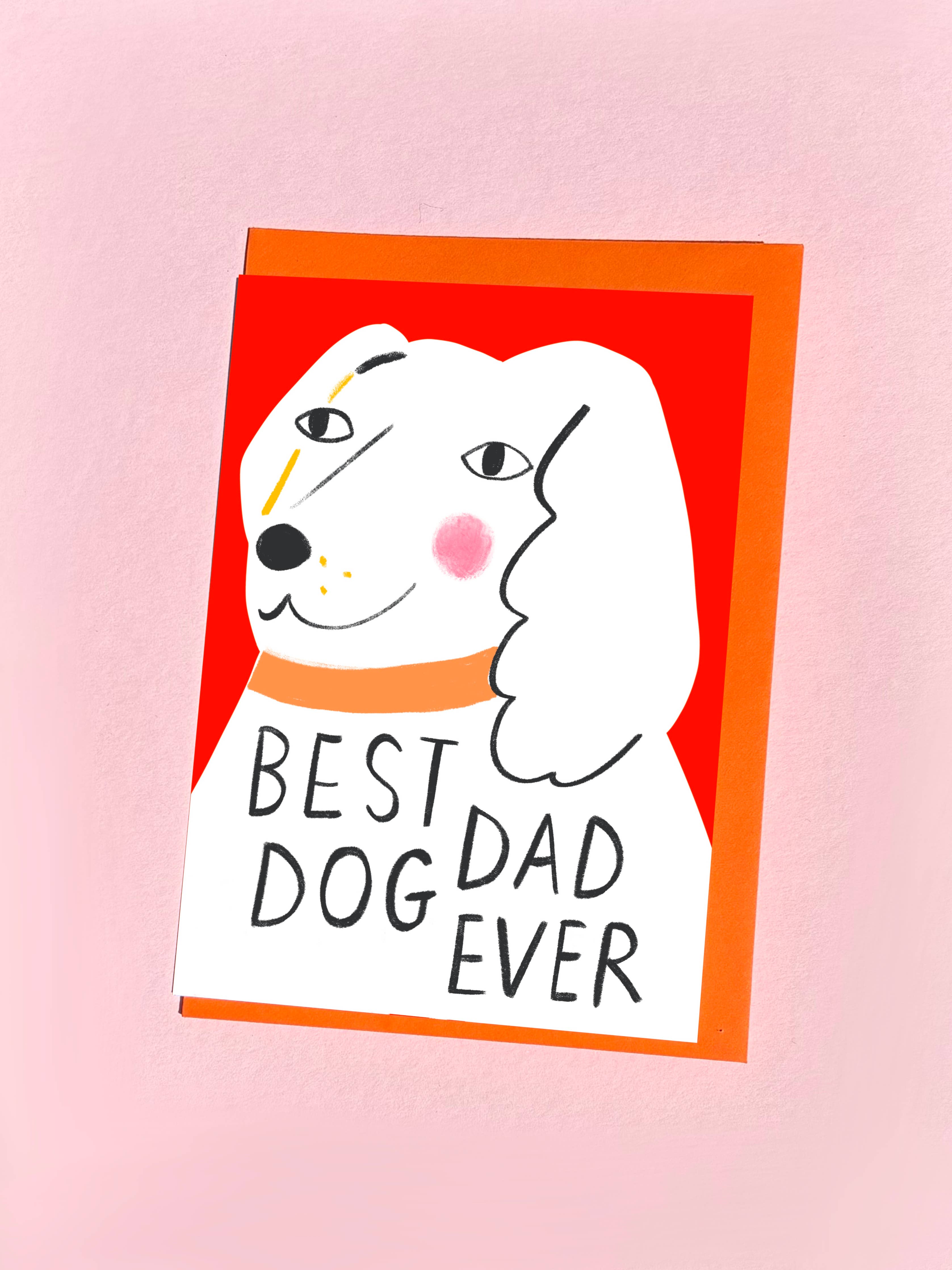 Best Dog Dad Greeting Card 