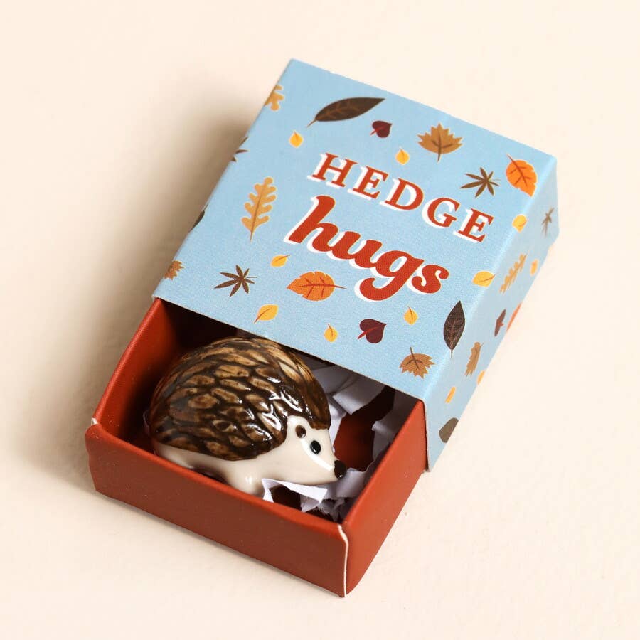 Hedgehog- Tiny Matchbox Ceramic Token