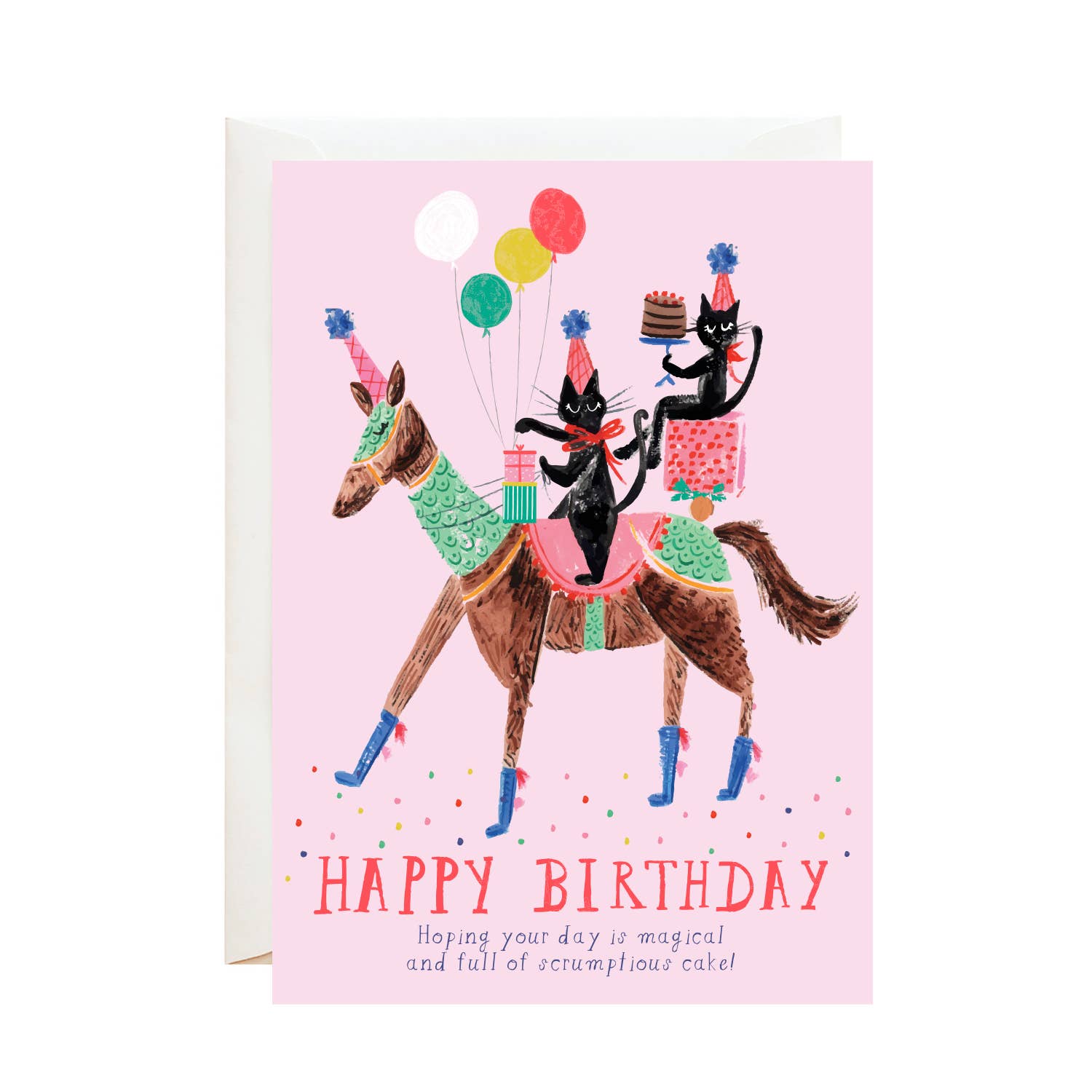 A Unicorn is Eating My Cake - Birthday Card