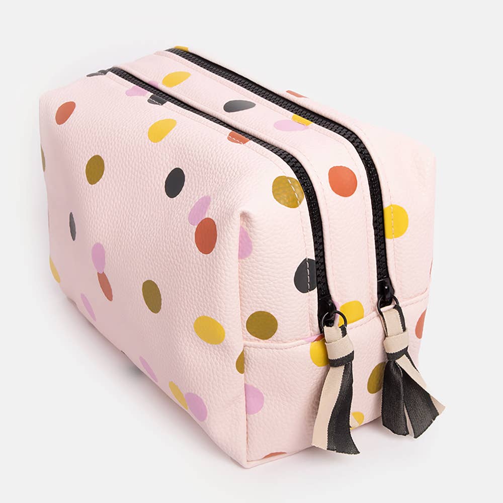 Pale Pink Dotty Large Travel Washbag