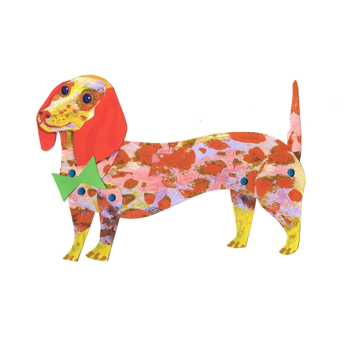 Cut and make Dachshund Paper Puppet