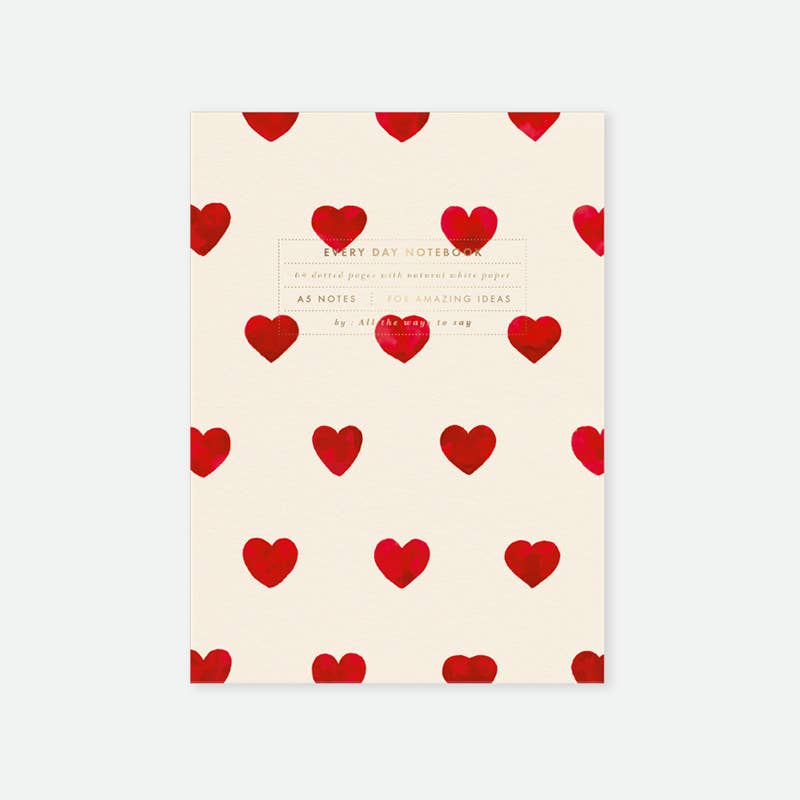 Hearts Notebook -A5
