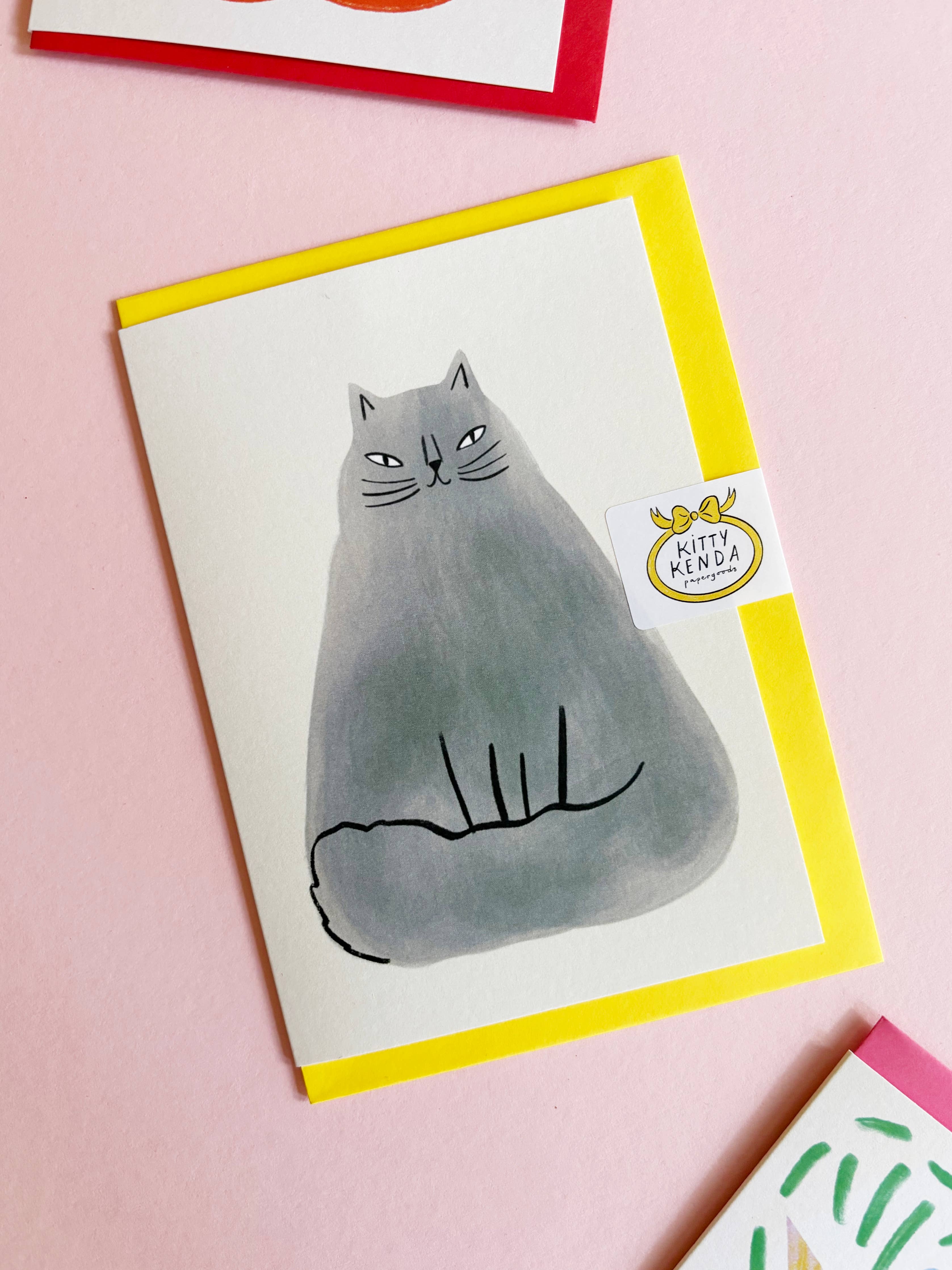 Floofy Cat Greeting Card