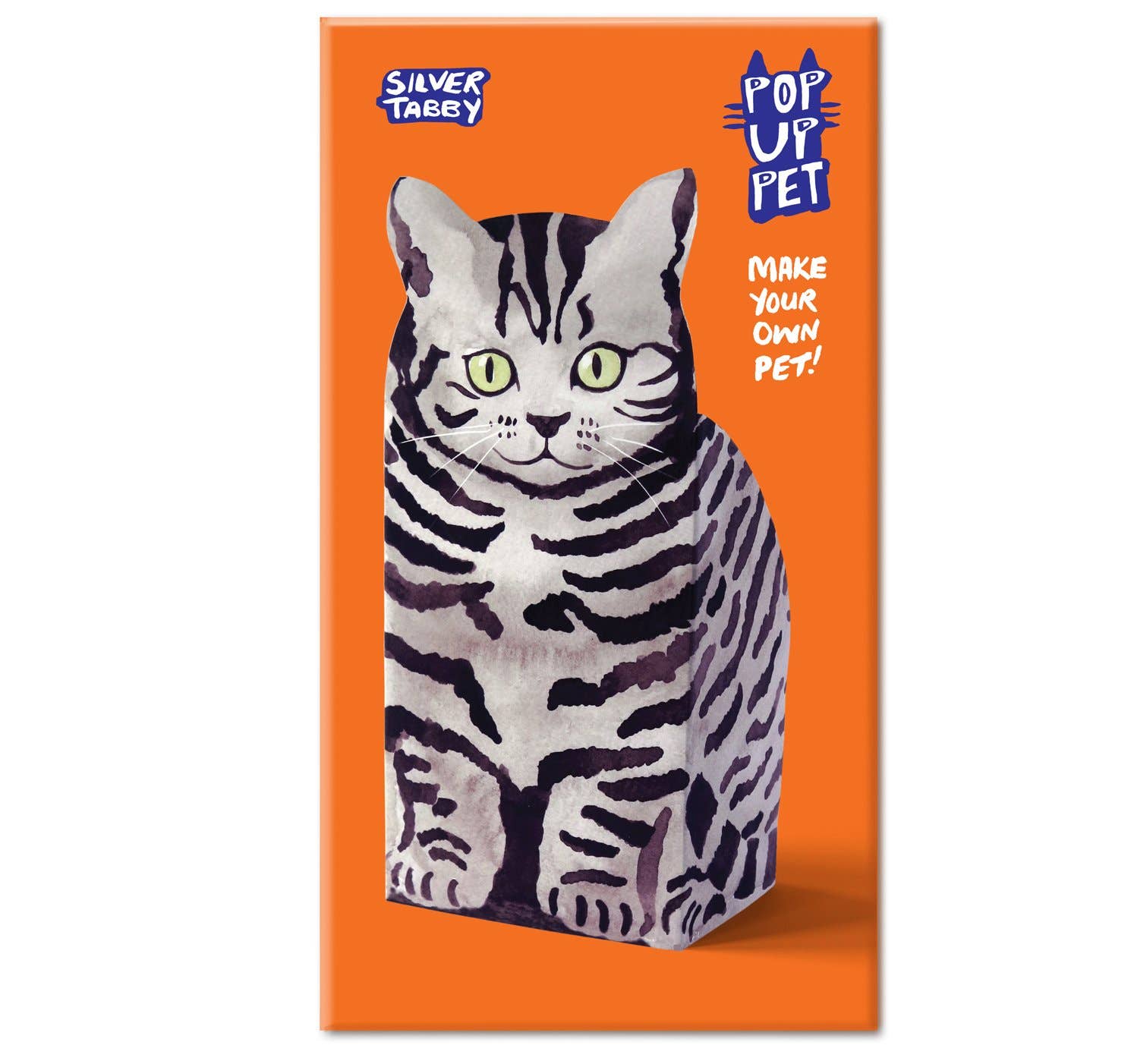 Pop Up Pet Silver Tabby – Paper Pet Gift