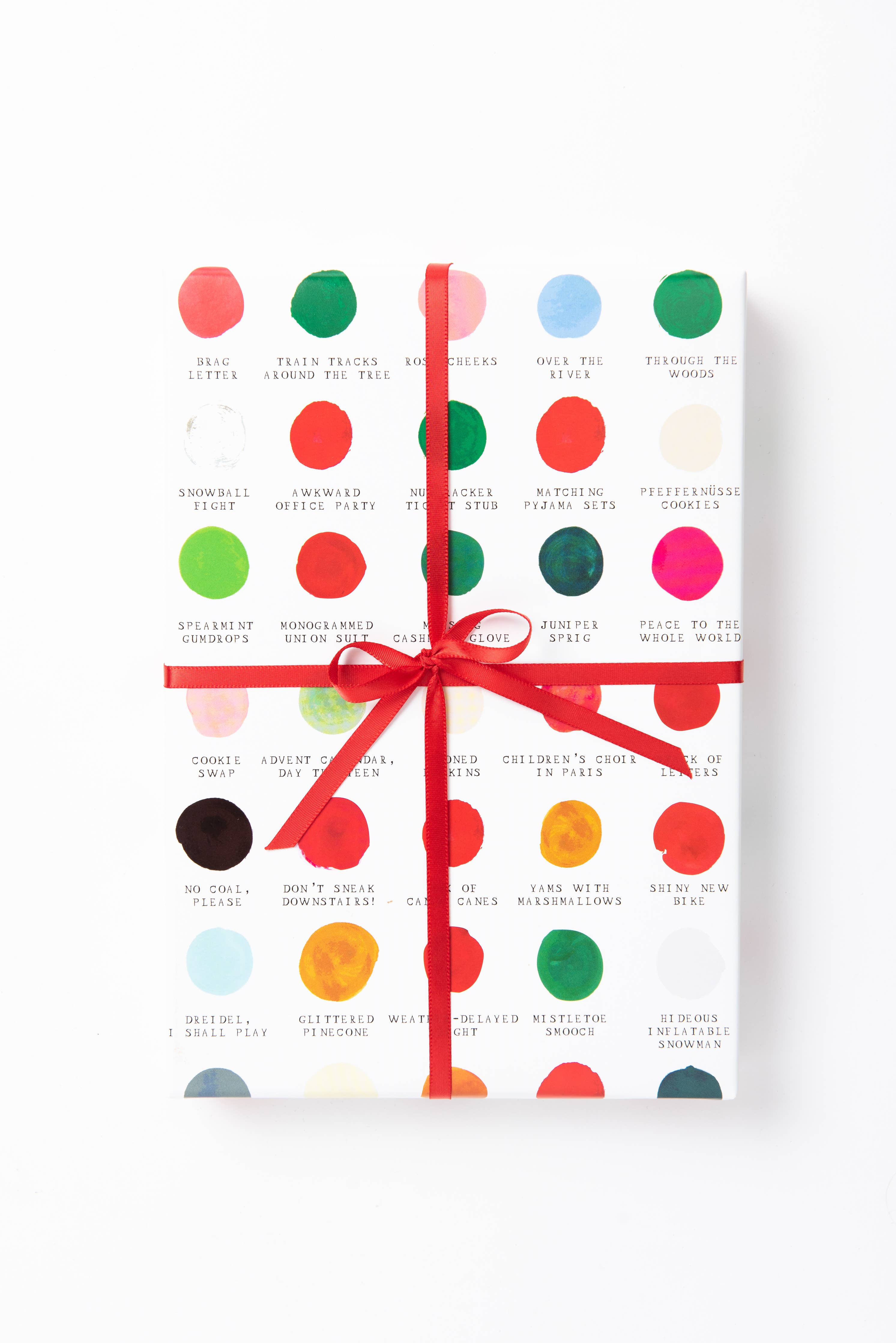 Holiday Color Palette Gift Wrap - Roll of 3 Sheets