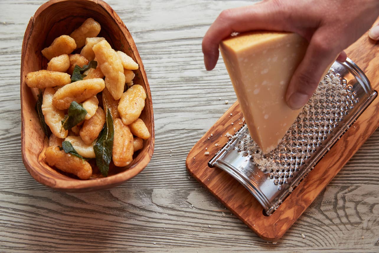 Italian Olivewood Flat Cheese Grater