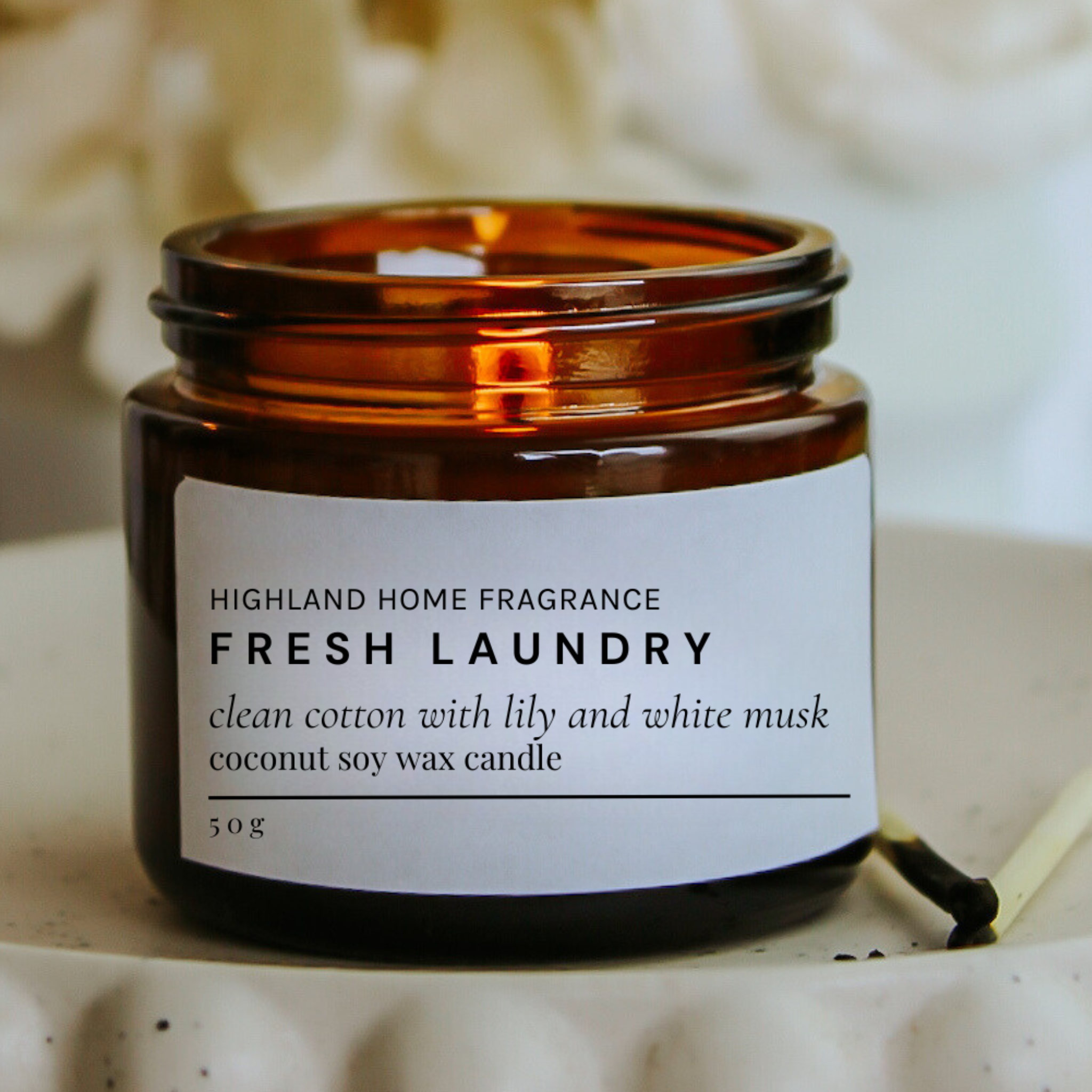 Fresh Laundry | Cotton & Lily | 50g Coconut Soy Candle