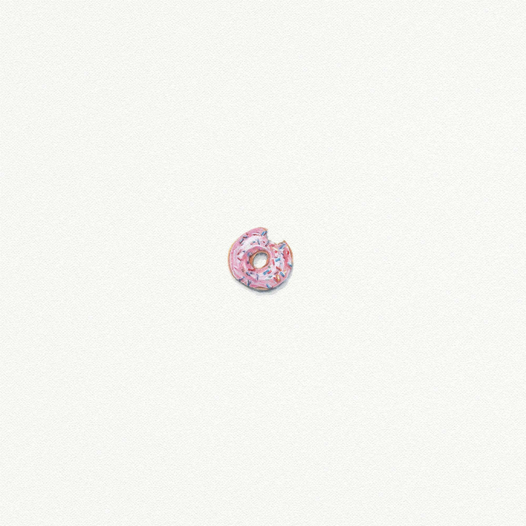 Glazed Donut Miniature Watercolour Print