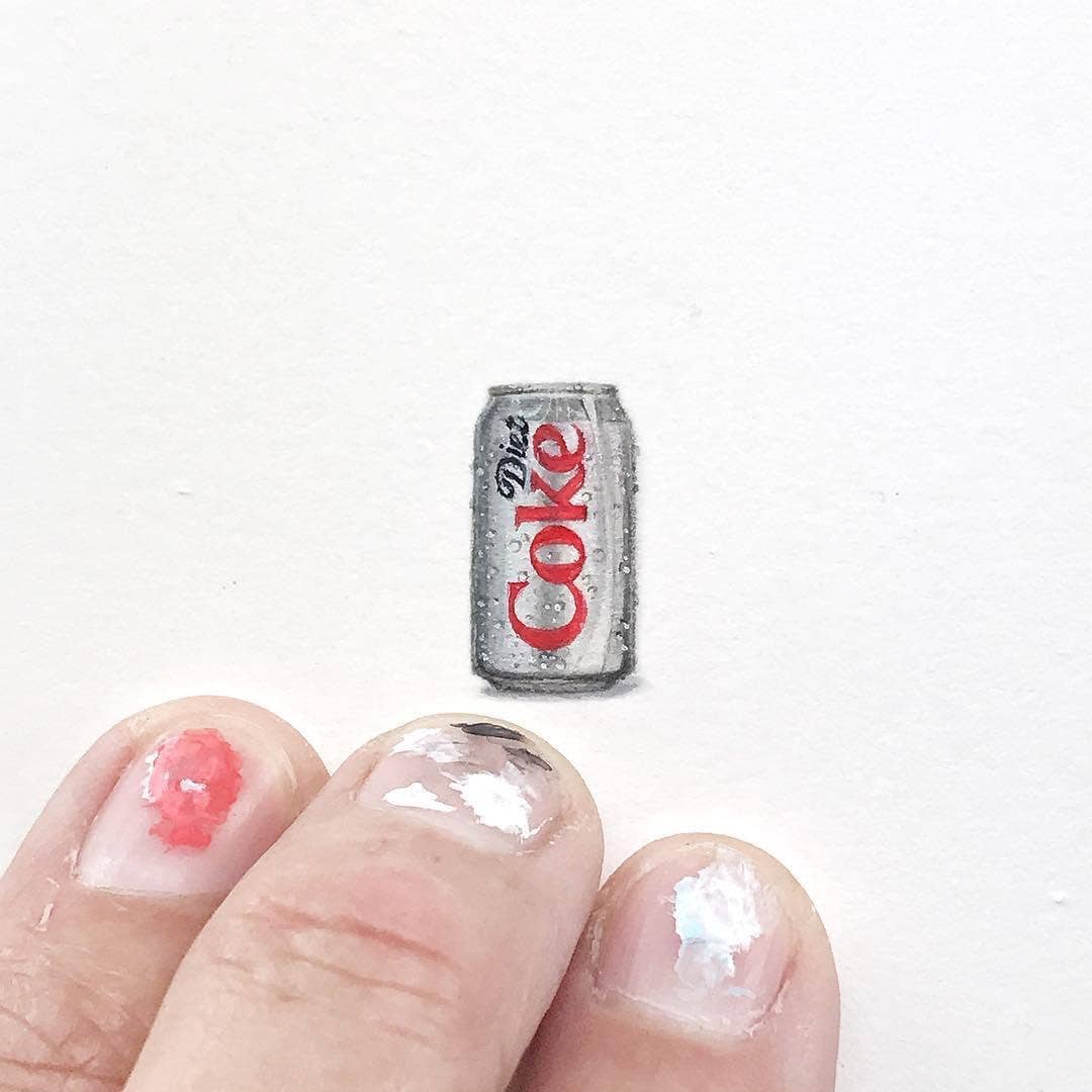 Diet Coke Miniature Watercolour Print