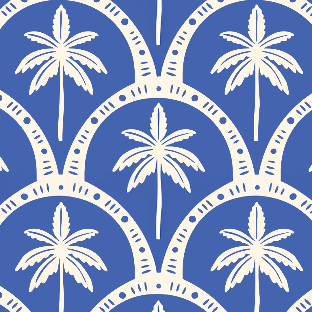 Tiny Zip Pouch – Blue Palm
