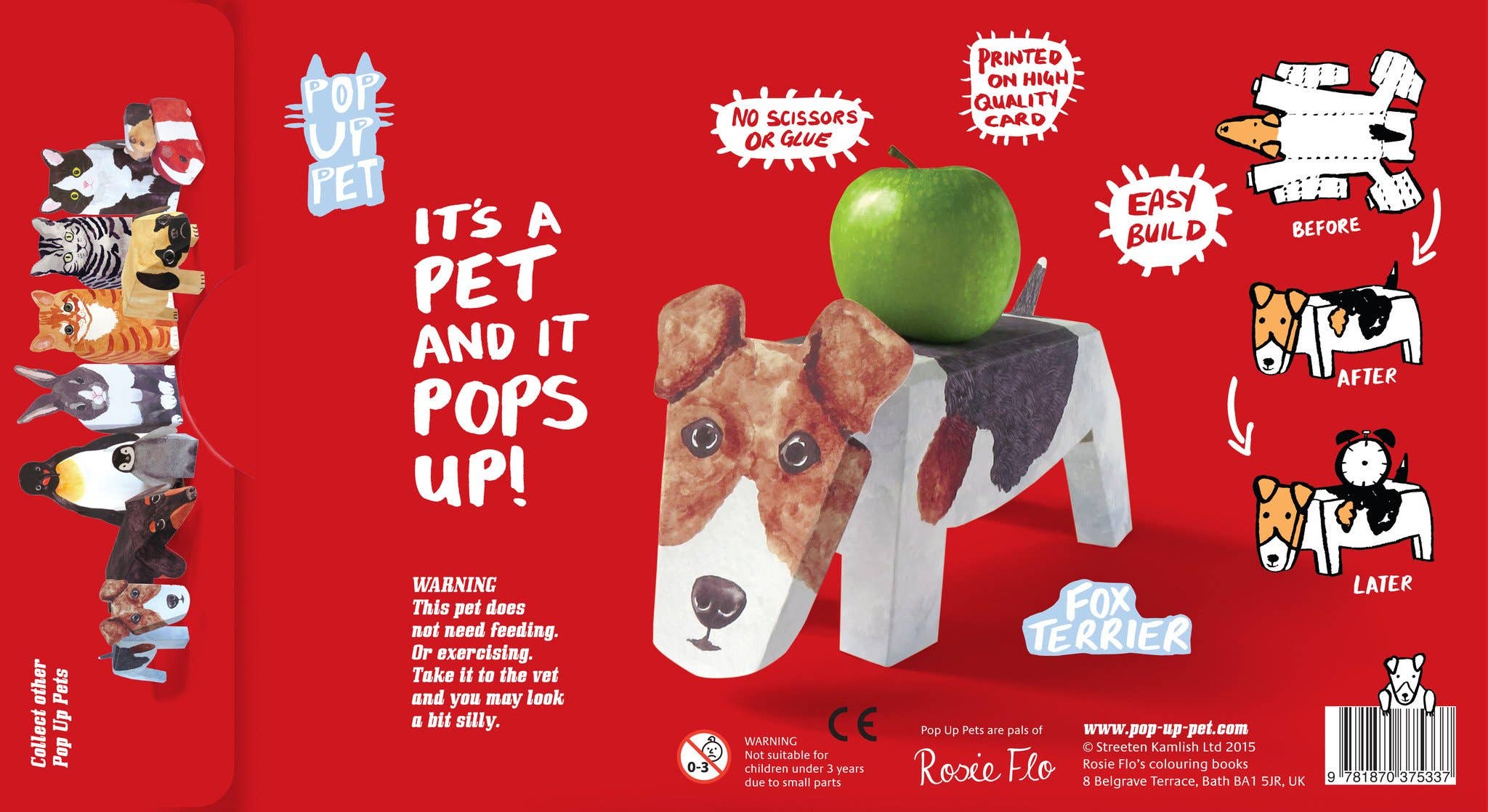 Pop Up Pet Fox Terrier – Paper Pet Gift