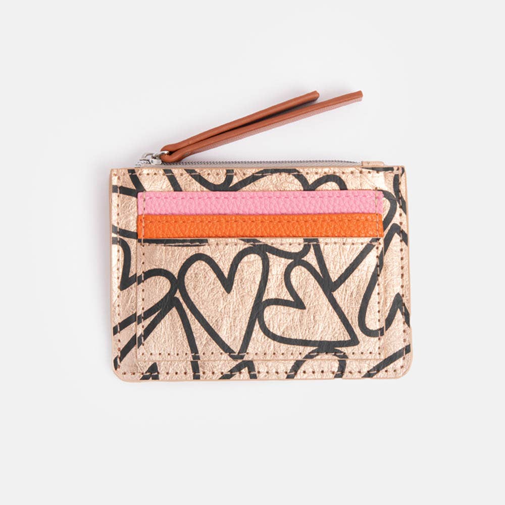 Heart Rose Gold Kraft Purse