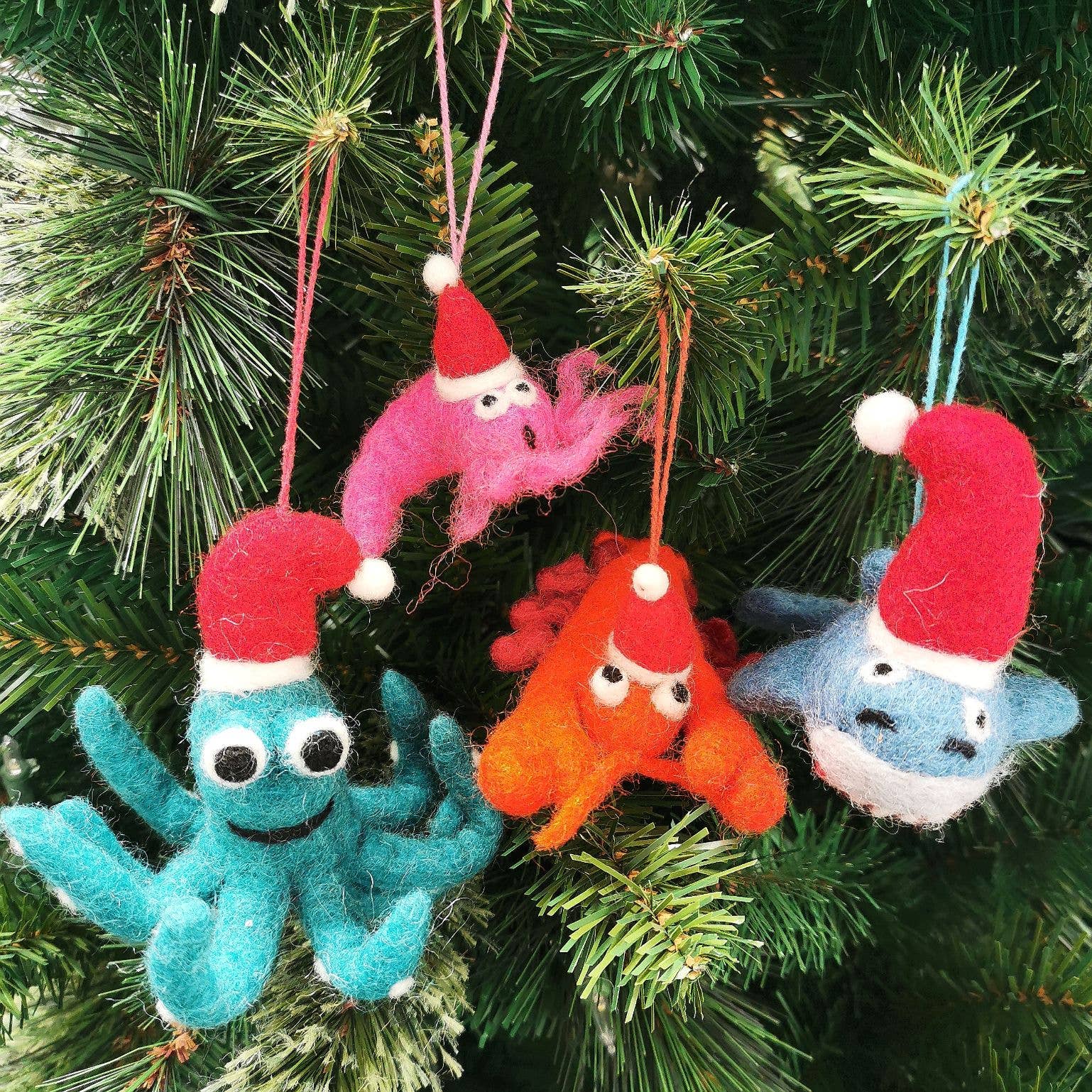 Festive Prawn Christmas Ornament