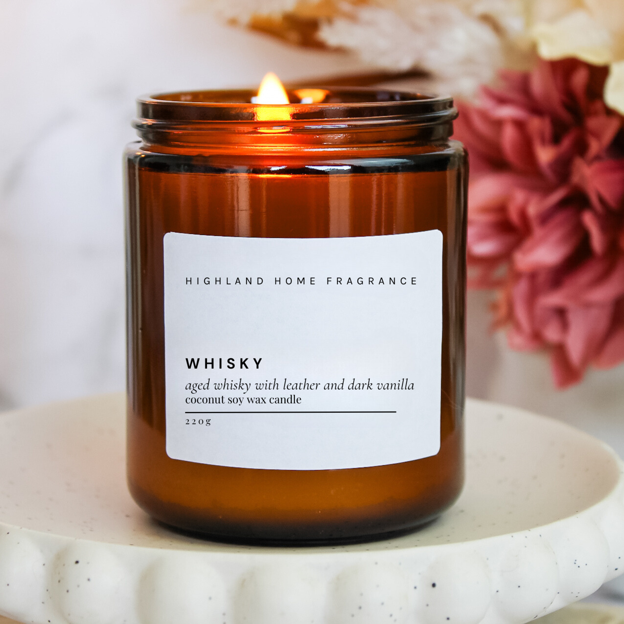 Whisky | Whisky & Leather - 220g CocoSoy Candle