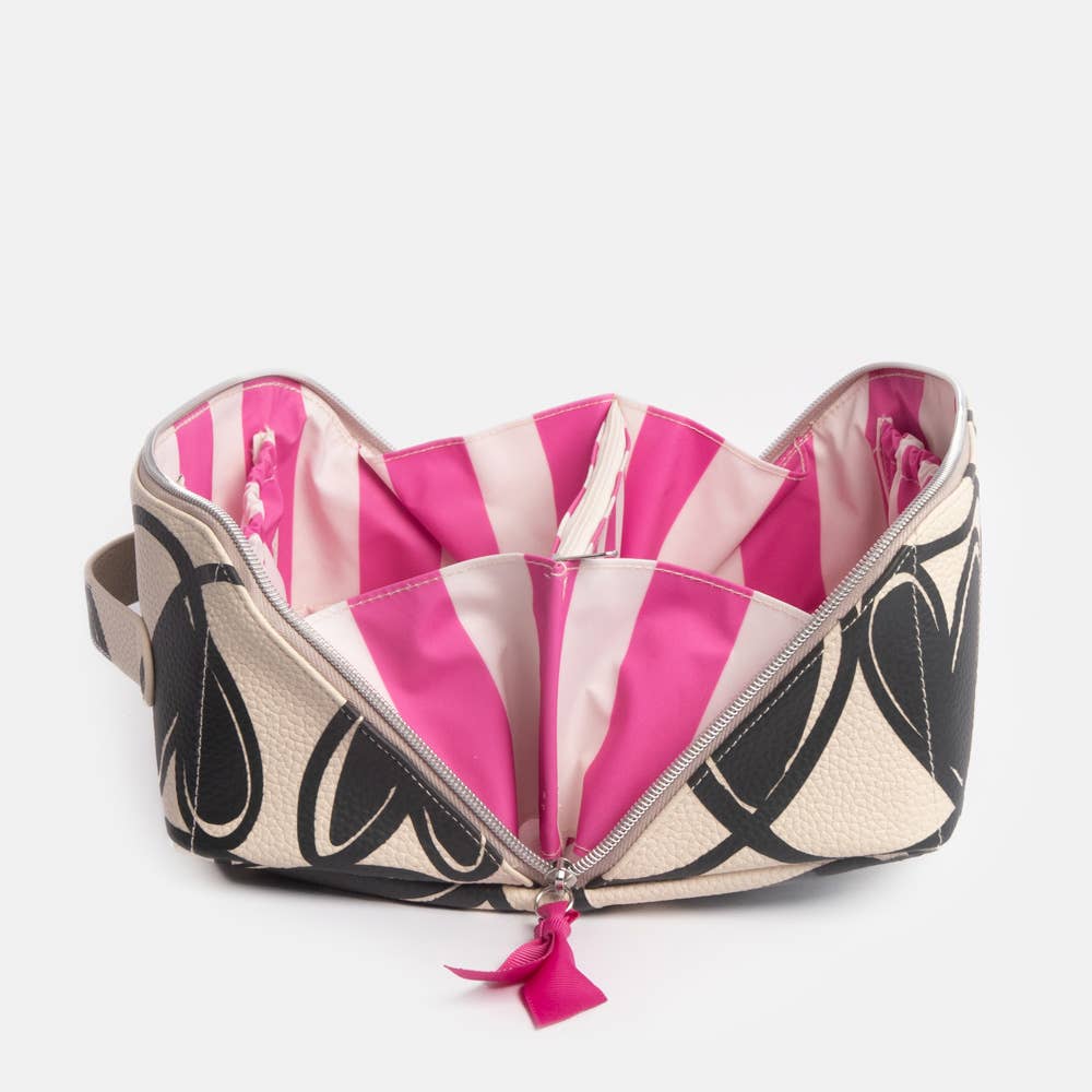 Mono Linked Hearts Large Diagonal Washbag - LAST ONE!