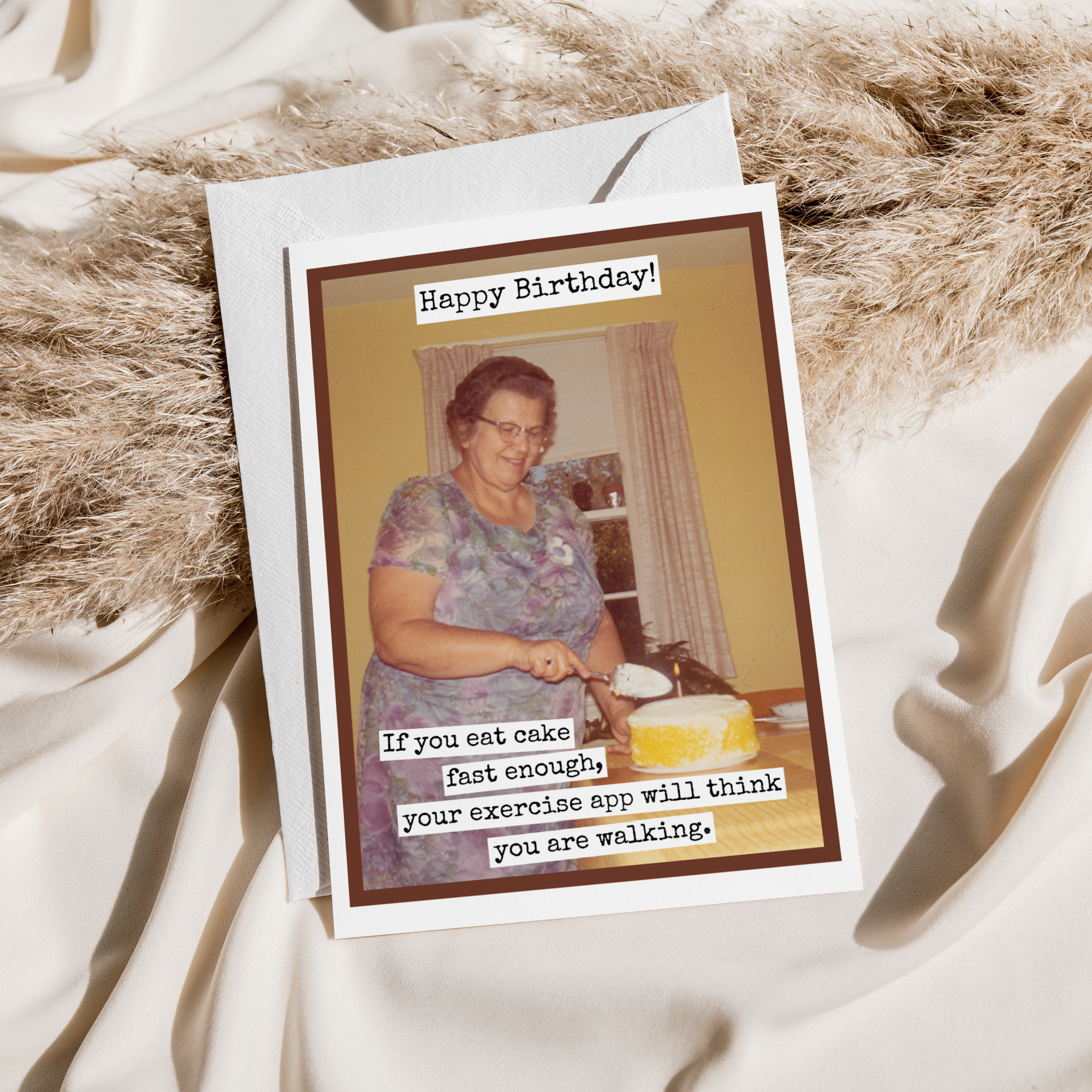 Eat Cake Fast Birthday Card