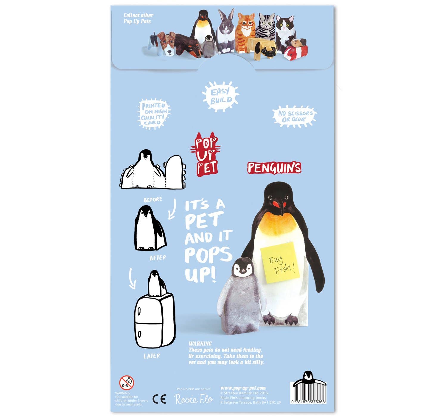 Pop Up Pet Penguins – Paper Pet Gift