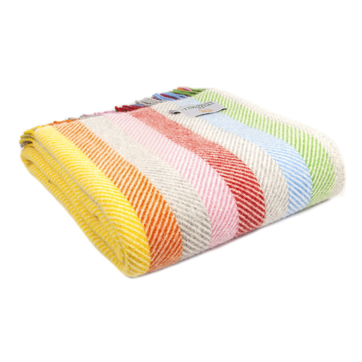 Rainbow Stripe Pure Wool Throw
